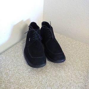 Versace Classic Black Suede Lace Up Shoes